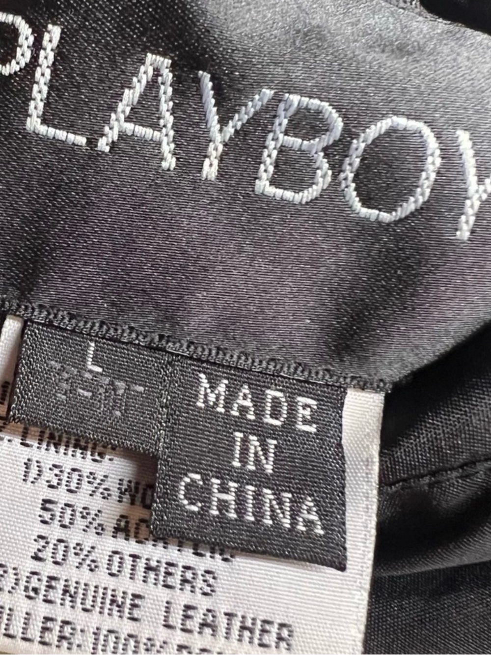 Y2K Playboy Black & White Reversible Varsity Jacket - Picture 10 of 11